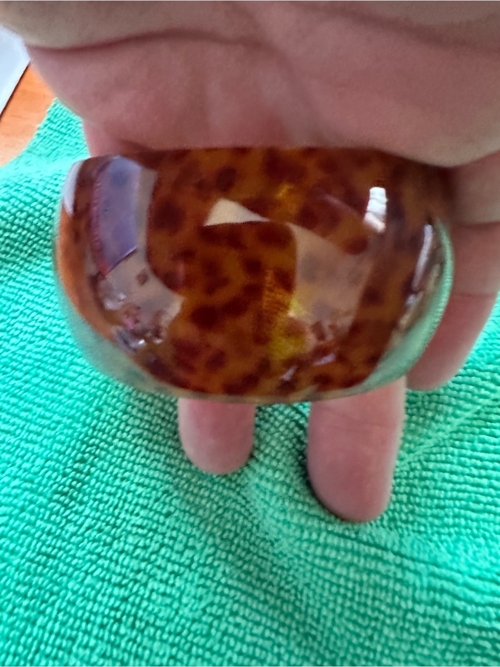 Animal print acrylic cuff bracelet